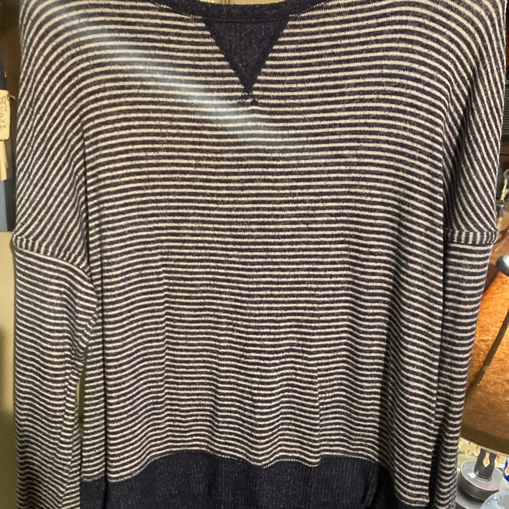 Blue and white sweater